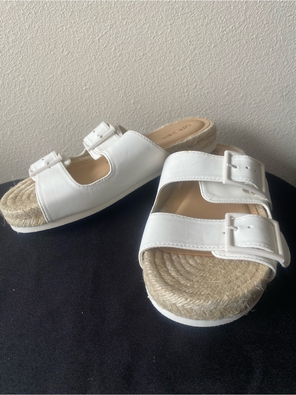 CLEARANCE 🤍 On 34th Double-Buckle Espadrille Slide Sandals Size 7